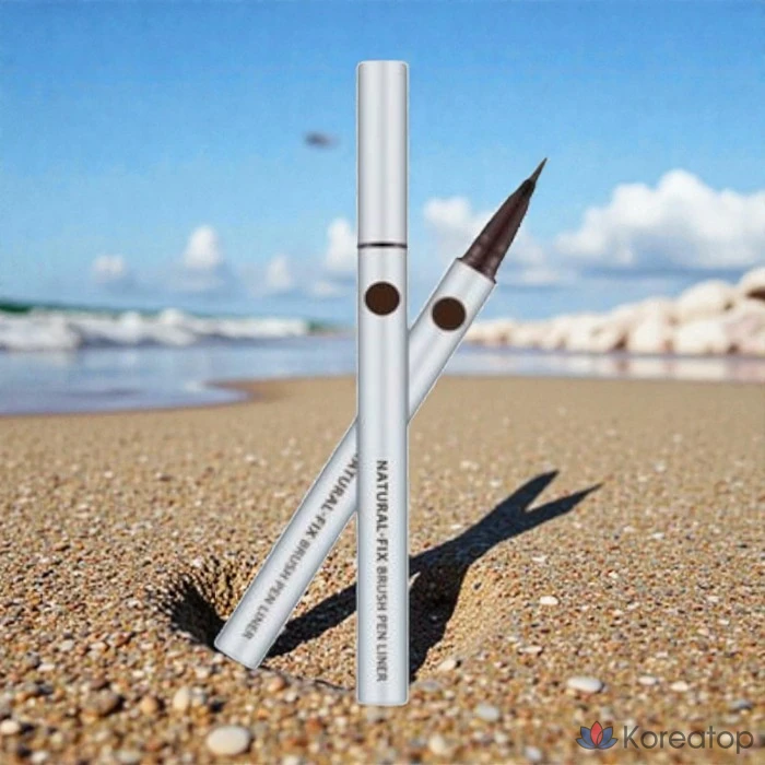 Подводка для глаз Missha Natural Fix Brush Pen Liner, оттенок Brown, 0.6 г, 1 шт.