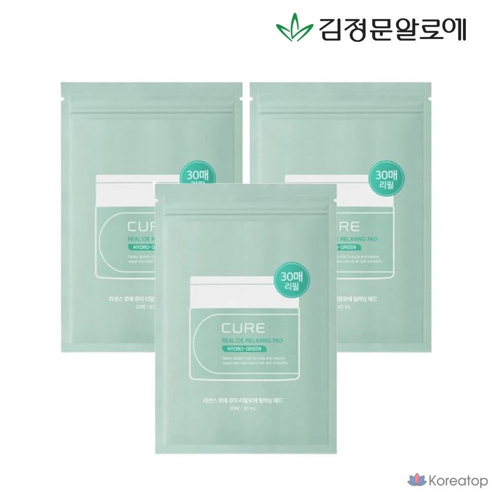 Расслабляющие подушечки KIM JEONG MOON Aloe Cure Realoe (сменные листы), 90 листов, одна упаковка.