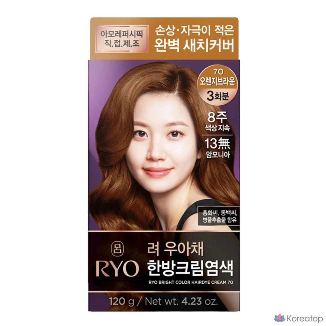 Крем для волос Ryo Wooache Style Cream 7O, оттенок Orange Brown, 1 шт.
