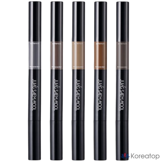 Карандаш для бровей Jungsaemmool Brush Pencil Artist Eyebrow Shader, оттенок Amber Brown, 1 шт.