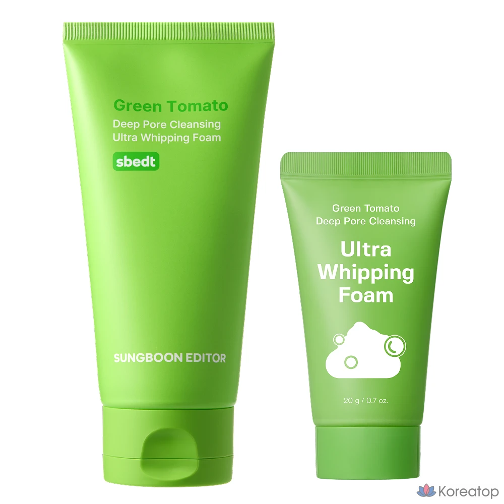 Ingredient Editor Green Tomato Deep Pore Reduction Deep Cleansing Cream Foam, 140g, 1 ea.