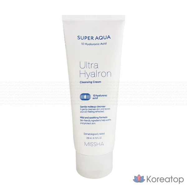Очищающий крем Missha Super Aqua Ultra Hyalron Cleansing Cream, 200 мл, 1 шт.