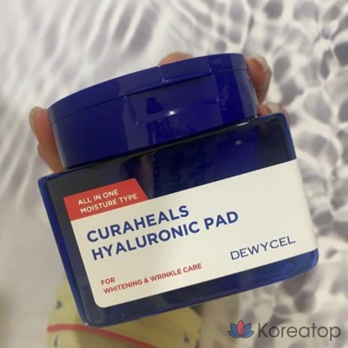 Тонер-подушечки DEWYCEL Cura Hills с гиалуроновой кислотой, 70 листов, 1 шт.