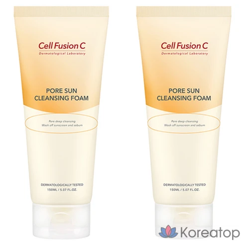 Пенка очищающая для лица с солнцезащитными фильтрами Cell Fusion C, 150 мл
