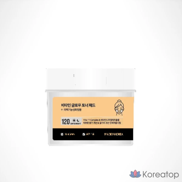 Тонер-пэды Dermal Vitamin Glow Toner Pad, 1 шт.