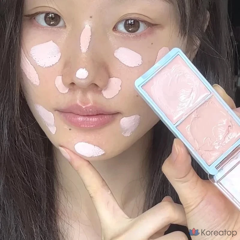 Хайлайтер-консилер, двухцветный консилер, лифтинг-палетка, хайлайтер для лица, хайлайтер-консилер, консилер для темных кругов под глазами, яркий хайлайтер, двухцветный, 1 шт.