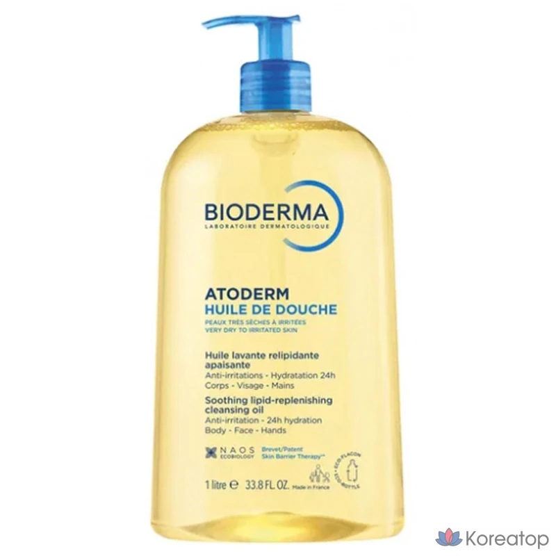 Очищающее масло Bioderma Atoderm Huile de Douche с успокаивающим эффектом и восполнением липидов, 1 шт., 1 л