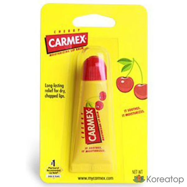 Бальзам для губ Carmex Moisturizing Lip Balm Cherry Tube, 10 г, 1 шт.
