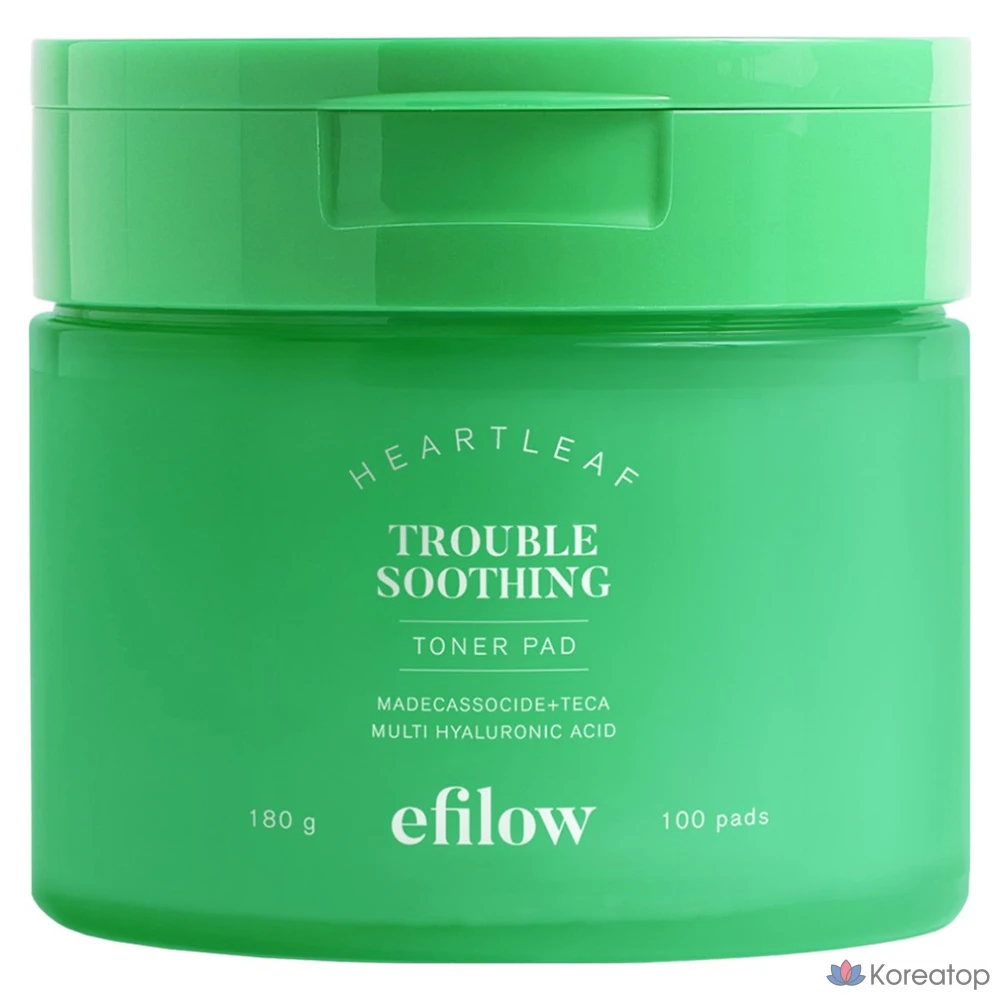 Тонизирующие подушечки Efilow Madecassoside Trouble, 180 г, 100 листов, 1 упаковка