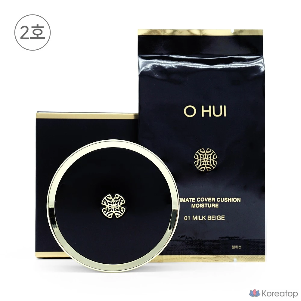 Кушон Ohui Ultimate Cover Cushion Moisture, оттенок 2 Honey Beige, 15 г + 15 г, 1 шт.