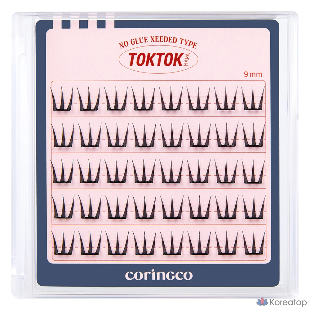 Накладные ресницы TokTok Koringco Toktokhara Noglue, оттенок Muse, 1 шт.