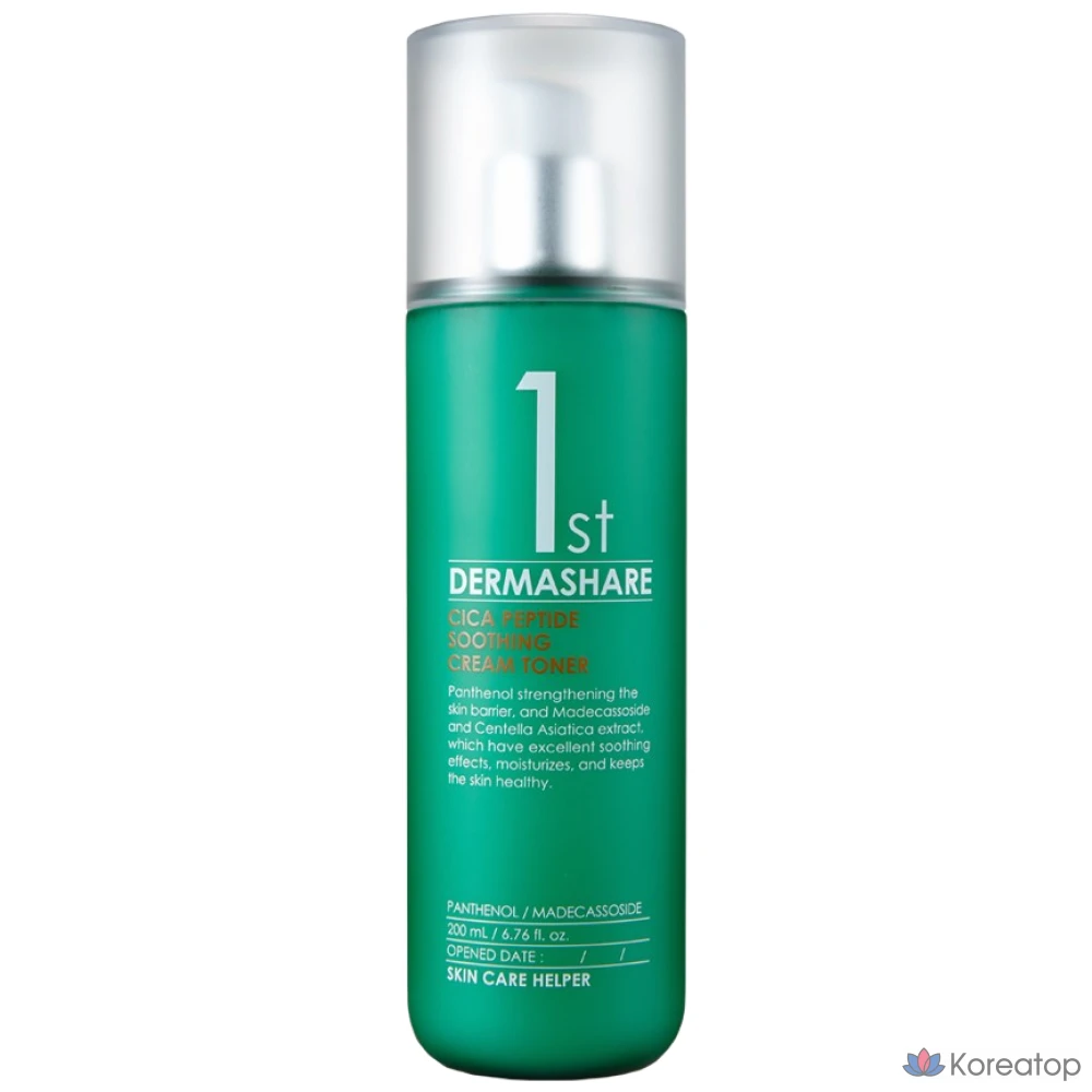 Успокаивающий крем-тоник Dermashare First Cica Peptide, 1 шт., 200 мл
