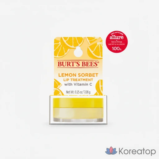 Бальзам для губ Etude House Burt’s Bees Overnight Intensive Lip Treatment, оттенок Lemon Sorbet, 7.08 г, 1 шт.