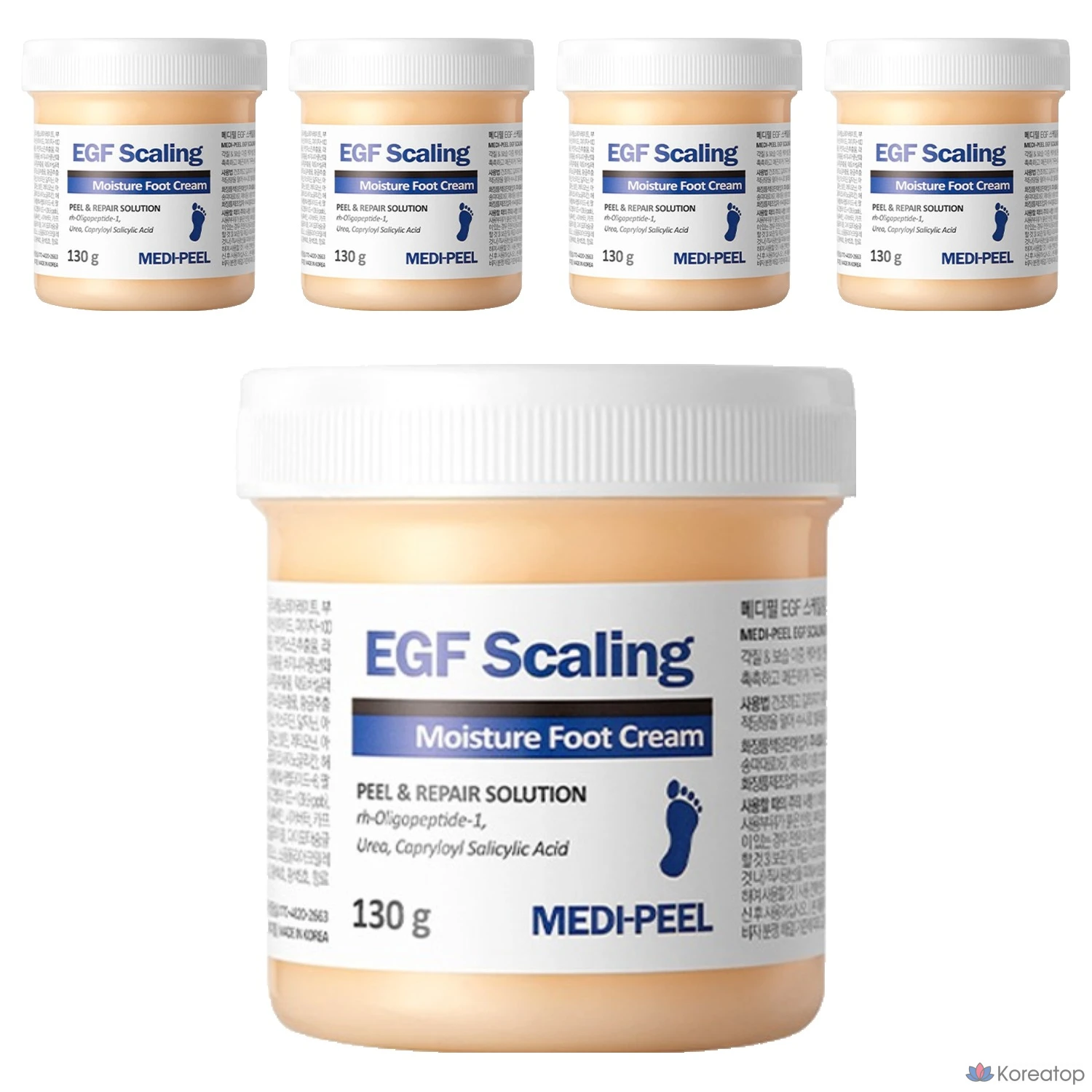 Увлажняющий крем для ног Medi Peel EGF Scaling Moisture Foot Cream, 130 г, 1 упаковка, 5 упаковок