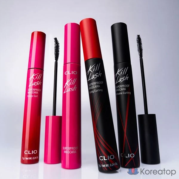 Набор туши Clio Kill Lash Superproof Mascara, 002 Volume Curling, 1 шт.