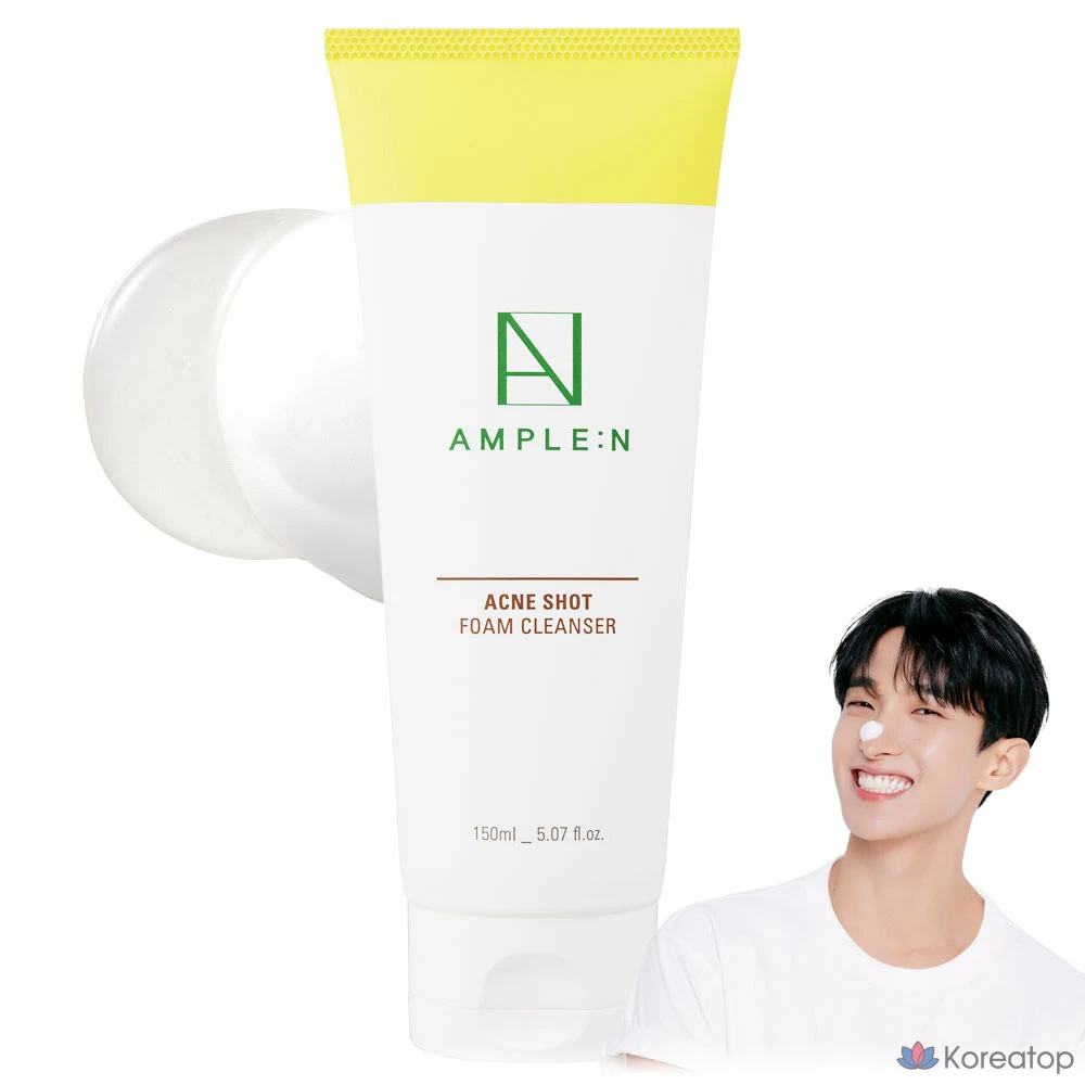Очищающая пенка для лица AMPLE:N &amp; Acne Shot, 150 мл, 1 шт.