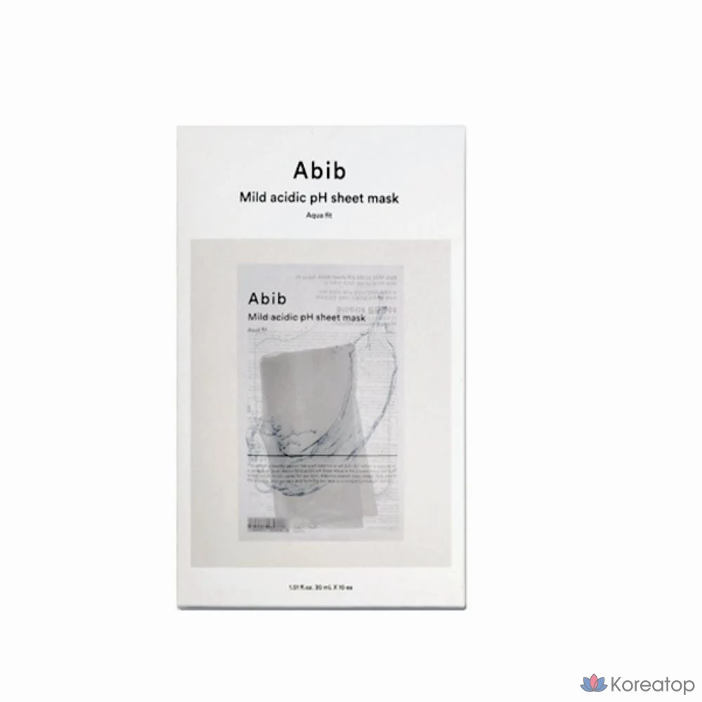 Тканевые маски для лица Abib с мягким кислым pH, Aqua Fit, упаковка из 10 штук, 1 упаковка