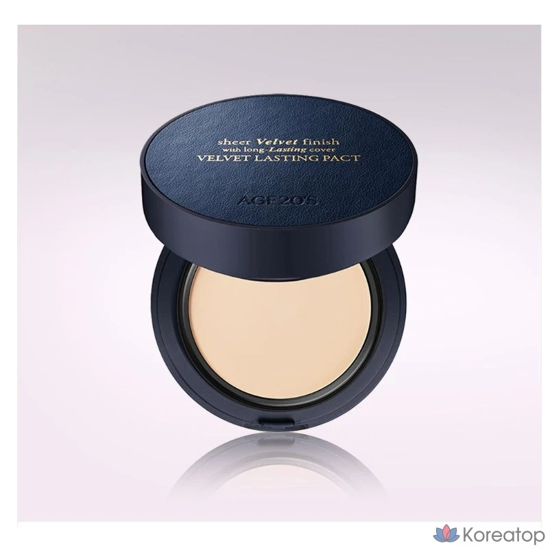 Компактная пудра AGE 20S Velvet Lasting Pact Mini SPF50+ PA++++, оттенок 21C Light, 7 г, 1 шт.