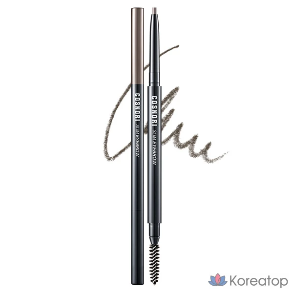 Карандаш для бровей Cosnori Slim Eyebrow Auto Pencil, 0.13 г, цвет 03, темно-шоколадный, 1 шт.