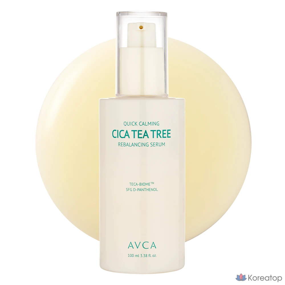 Сыворотка с экстрактом чайного дерева и центеллой азиатской (AVCA Quick Calming Cica Tea Tree Rebalancing Scar Serum), 1 шт., 100 мл.
