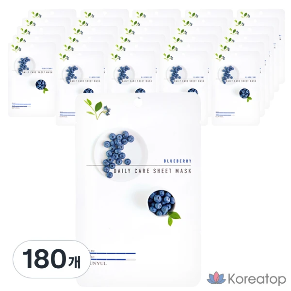 Тканевая маска для лица Eunyul Blueberry Daily Care Sheet Mask, 180 шт.