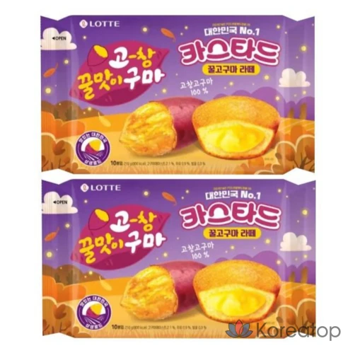 Латте с медовым бататом Lotte Custard, 210 г