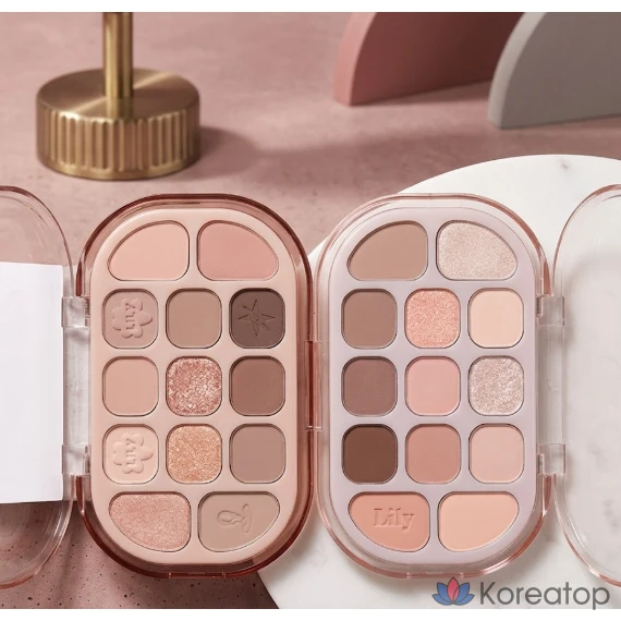 Палитра для лица Lilybyred Dewy Fit Palette, оттенок 05 Almond Milk (L400A), 1 шт.