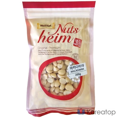 Орехи макадамия Wellnut Natural Dure, 200 г