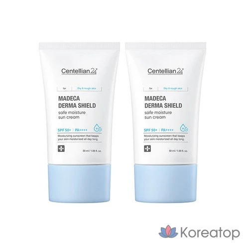 Centellian 24 Крем для лица солнцезащитный - Madeca derma shield safe moisture sun cream