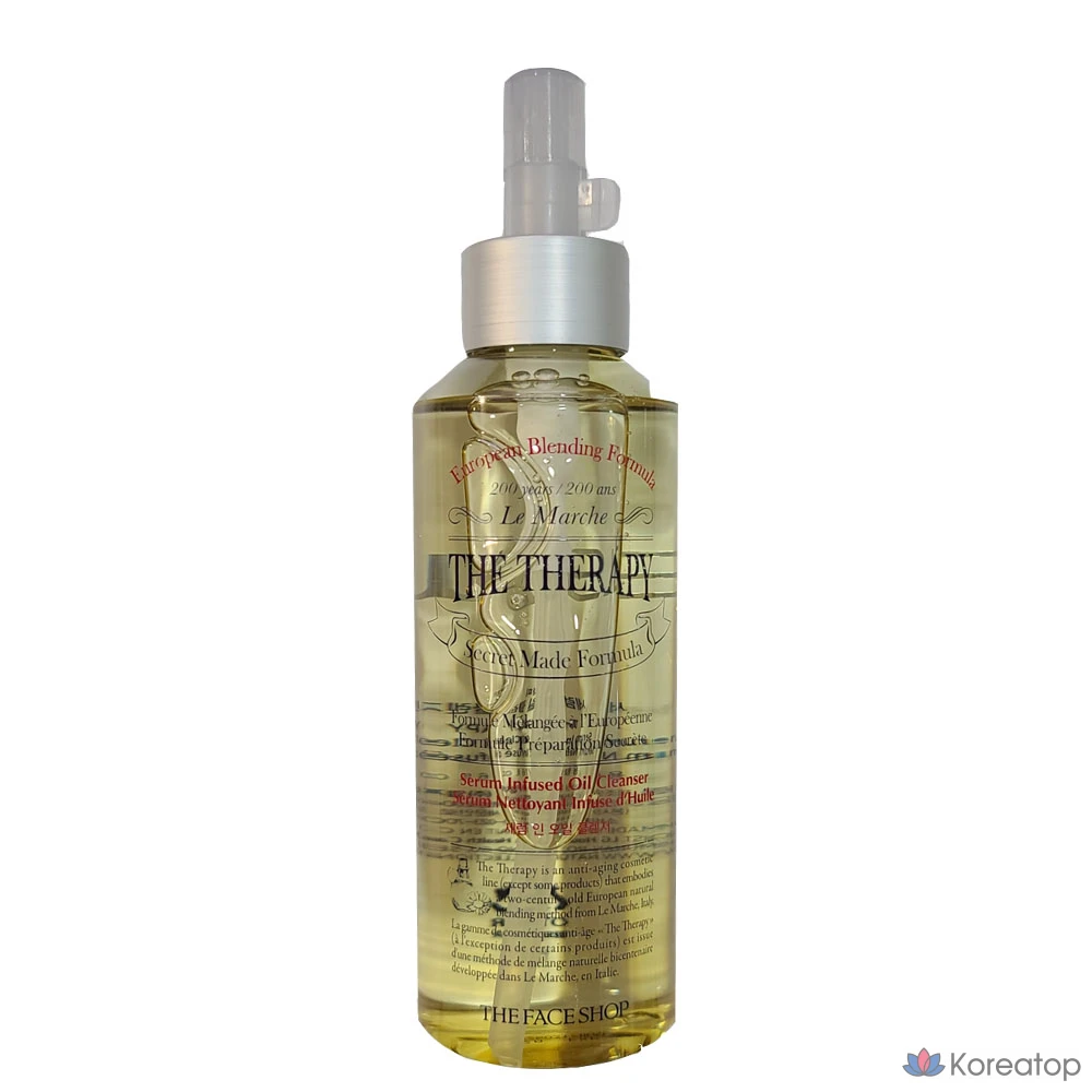 Очищающее средство-сыворотка The Face Shop The Therapy в форме масла, 225 мл, 1 шт.