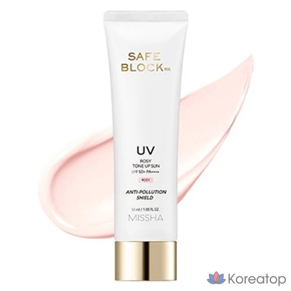 Солнцезащитный крем Missha Safe Block RX UV Rosy Tone Up Sunscreen SPF50+ PA++++, 50 мл, 1 шт.