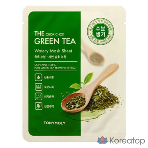 Тканевая маска для лица Tony Moly The Chok Chok Green Tea Moisture Mask Sheet, 1 шт.