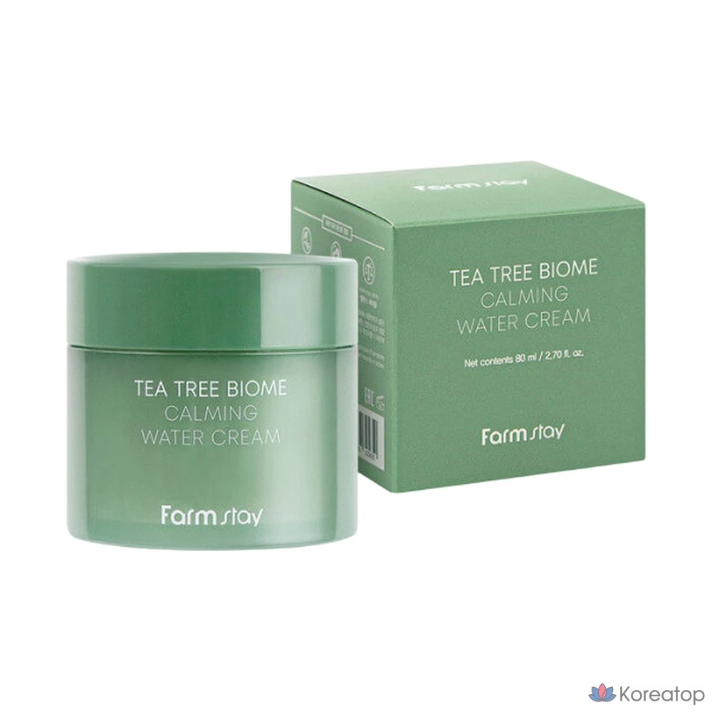 Увлажняющий крем FarmStay Tea Tree Biome Calming Water Cream, 80 мл, 1 шт.