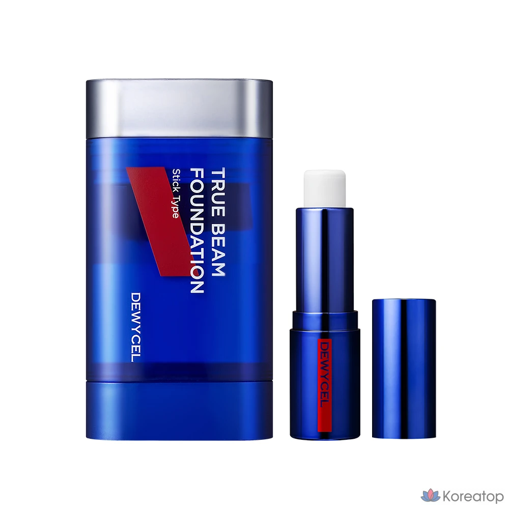 Тональный крем DEWYCEL Homme True Beam Stick & Brush Foundation SPF50+ PA++++, бальзам для губ Color Lip Balm 01 Core Balm 4g, специальный набор, 1 шт.