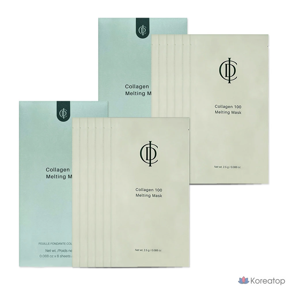 Incellderm Renewal Radiance Elasticity Collagen 100 Melting Mask, 6 штук, 2 упаковки