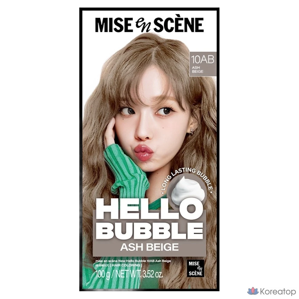 Краска для волос Mise en Scene Hello Bubble, пепельно-бежевый, 1 шт.