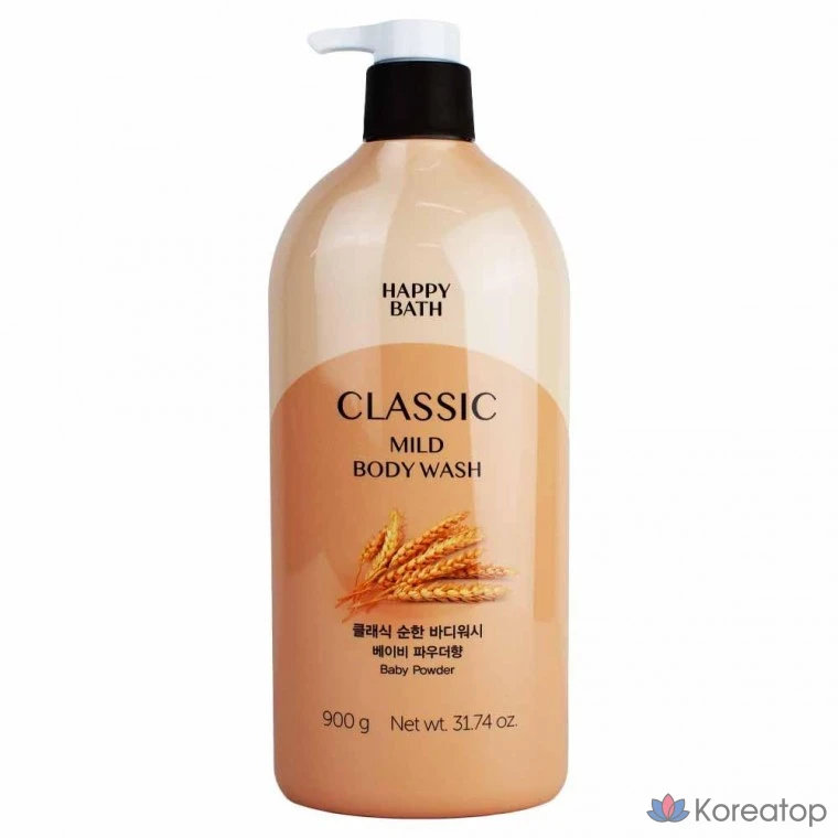 Гель для душа Prafik Happy Bath Classic с мягким ароматом детской присыпки, 900 г, 1 шт.