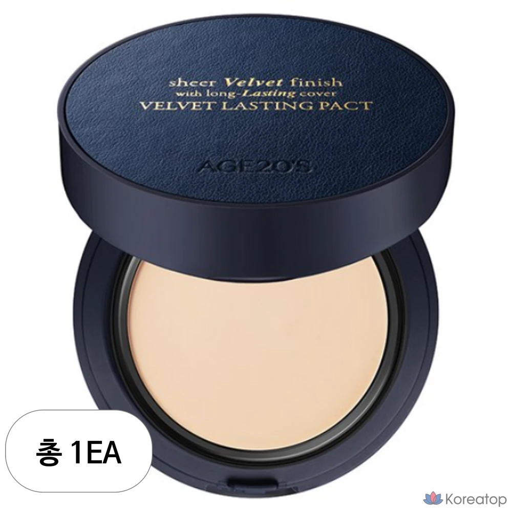 Компактная пудра AGE 20S Velvet Lasting SPF50+ PA++++, оттенок 21 Light Beige, 7 г, 1 шт.