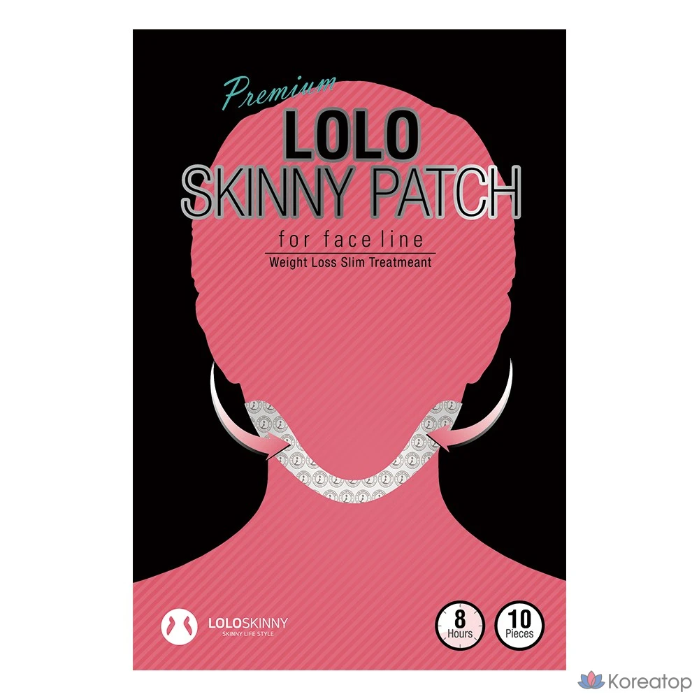 Пластырь для похудения лица LOLO SKINNY Black Edition, 1 упаковка, 10 штук.