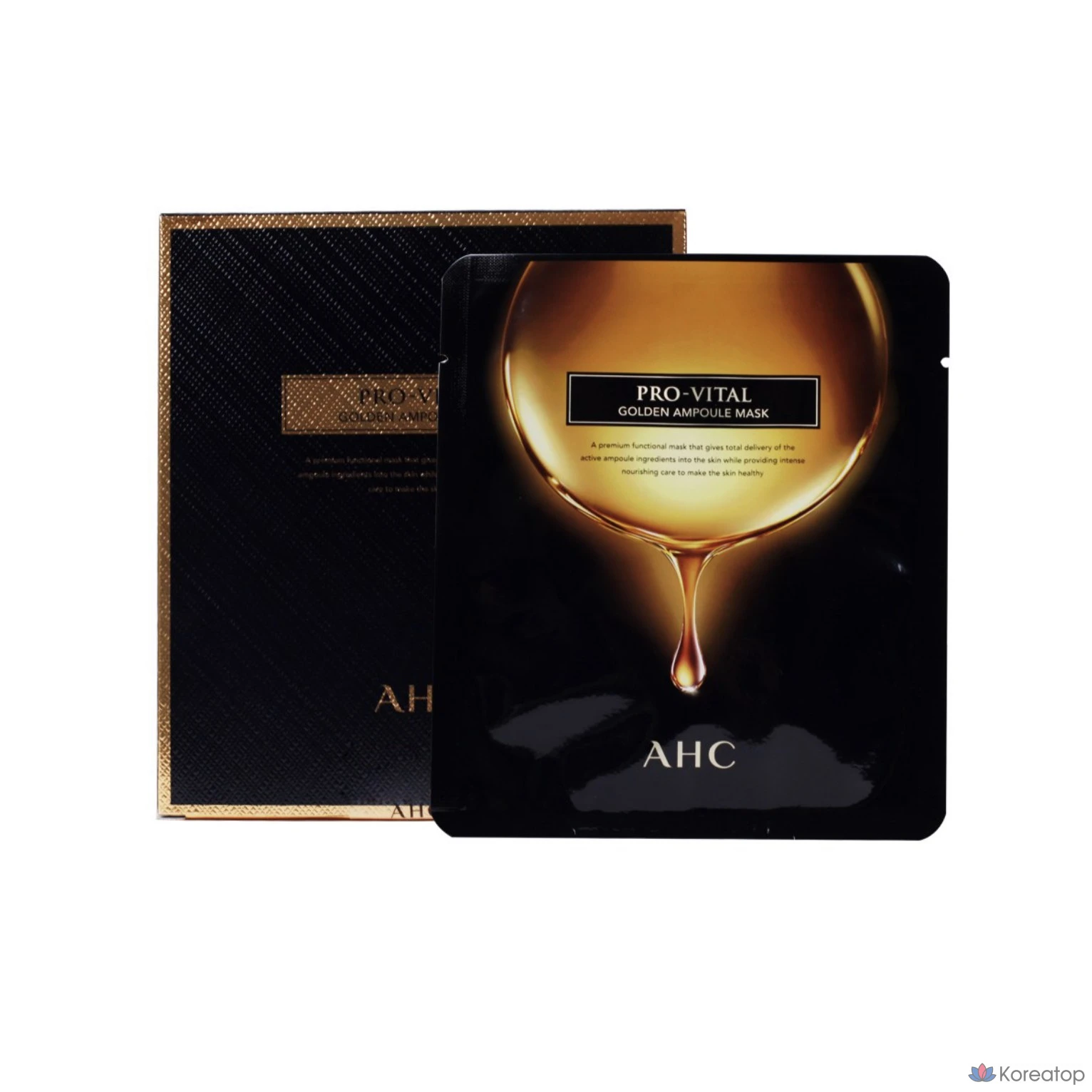 Тканевая маска для лица AHC Pro Vital Golden Ampoule Mask, 4 шт.