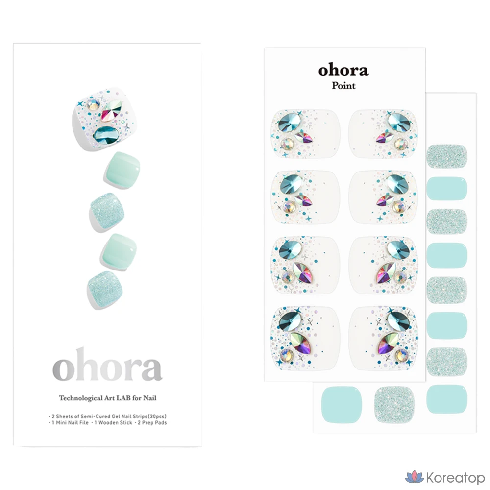 Педикюрные стикеры Ohora P Azure Pedi Sticker, оттенок Blue, 1 шт.