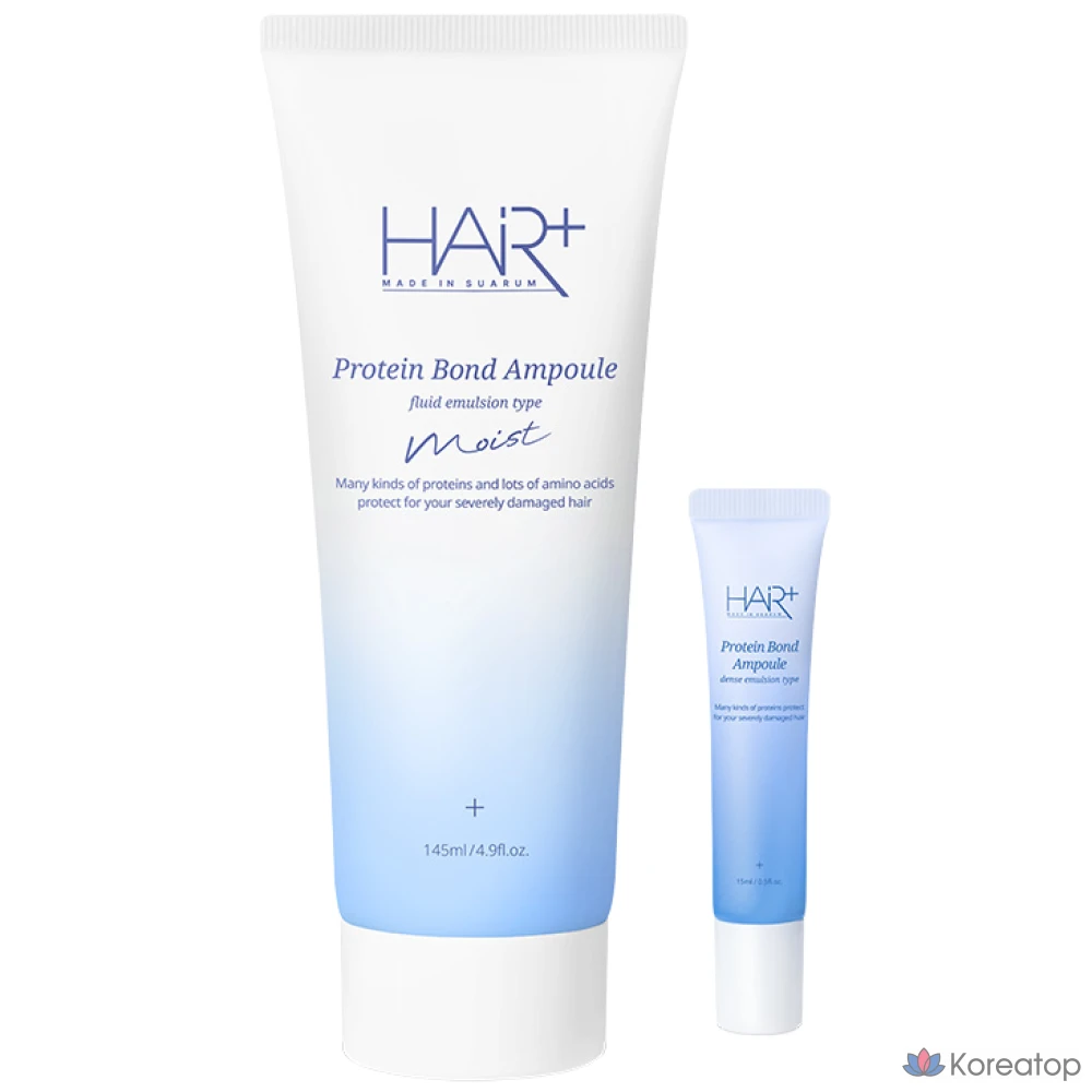 Ампульная сыворотка Hair Plus Protein Bond Moist Ampoule Essence No-Wash Treatment + Protein Ampoule, 15 мл, 1 шт.