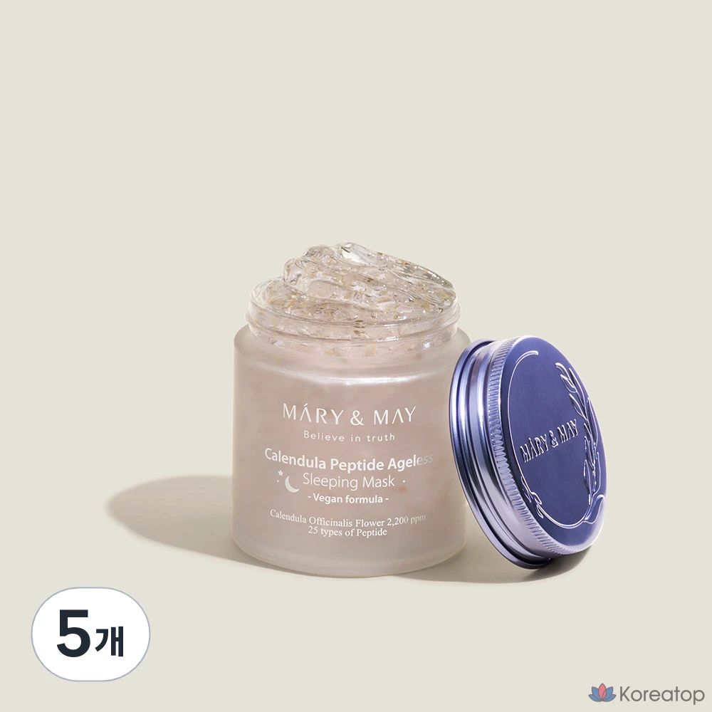 Маска для лица Mary&May Calendula Peptide Ageless Sleeping Mask, 110 г, 5 шт.