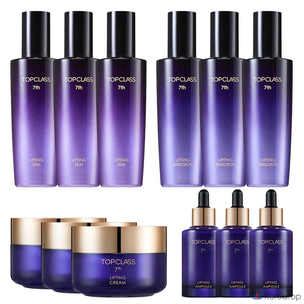 Набор Charmzone Top Class Lifting Duo Set, 12 предметов (3 тональных средства + 3 эмульсии + 3 ампулы + 3 крема), 1 комплект.