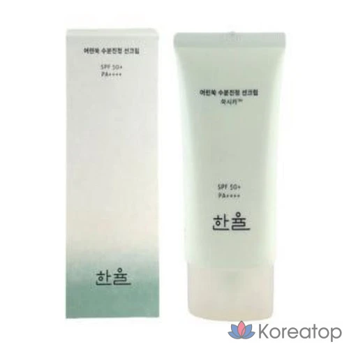 Увлажняющий успокаивающий солнцезащитный крем Hanyul Young с полынью, 50 мл, 1 упаковка.