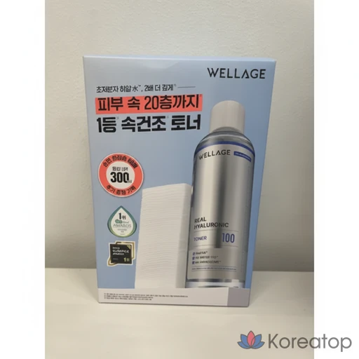 Тонер WELLAGE Real Hyaluronic 100 Toner, 300 мл, 1 шт.