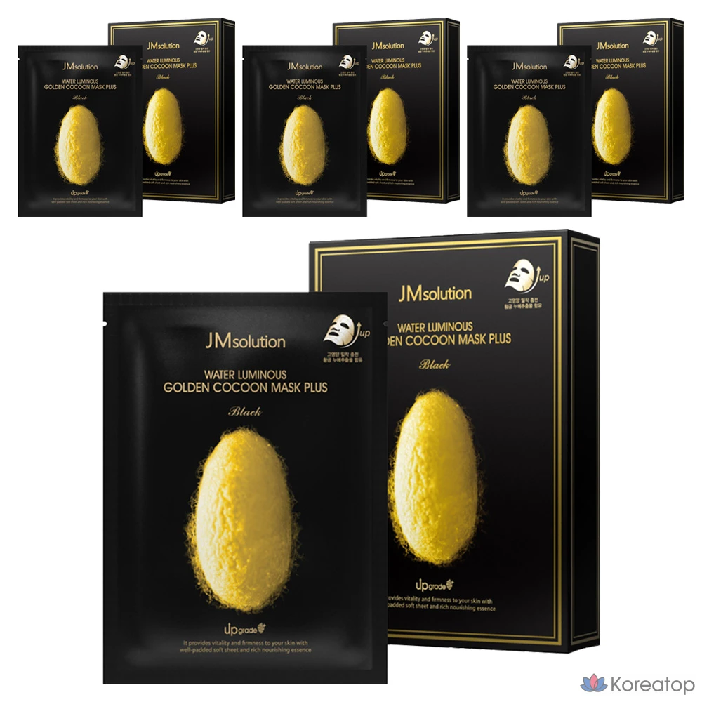 Тканевая маска для лица JM Solution Water Glow Golden Cocoon Mask Plus, 40 шт.