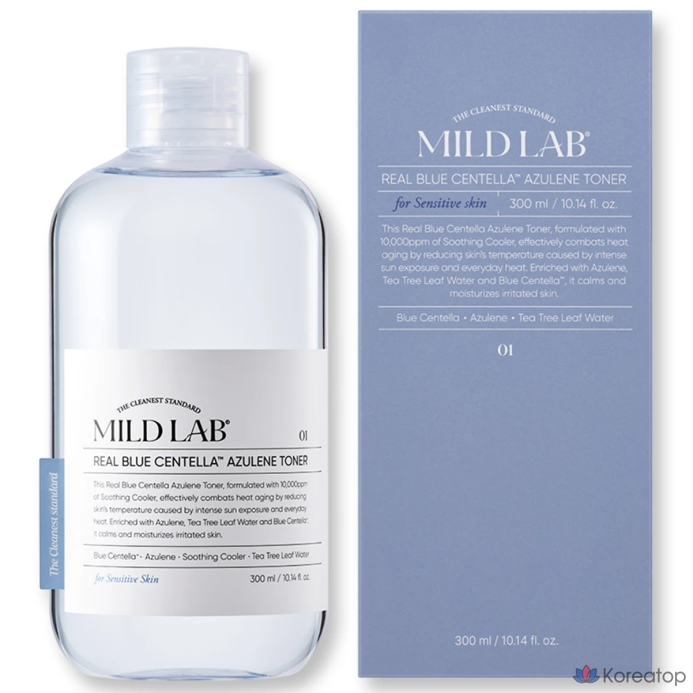 Тоник для лица Mild Lab Real Blue с центеллой и азуленом, 300 мл, 1 шт.