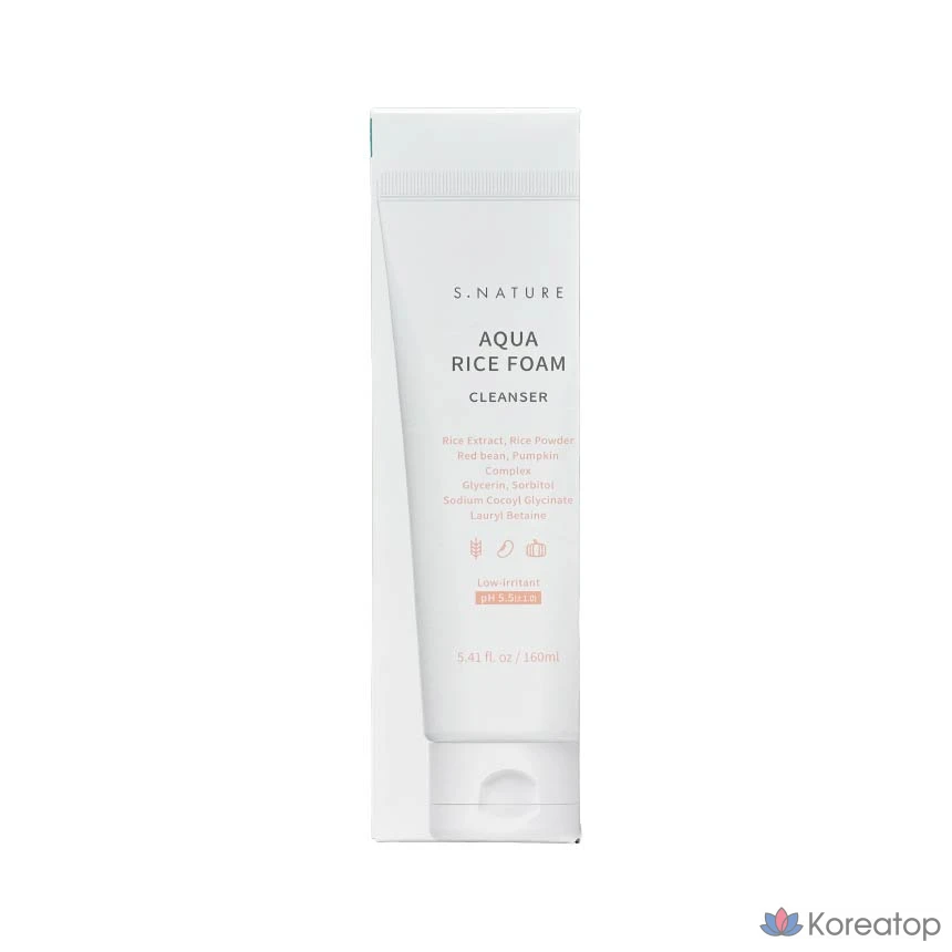 Очищающая пенка для лица Esnature Aqua Rice с мягкой кислотностью, 160 мл, 1 шт.