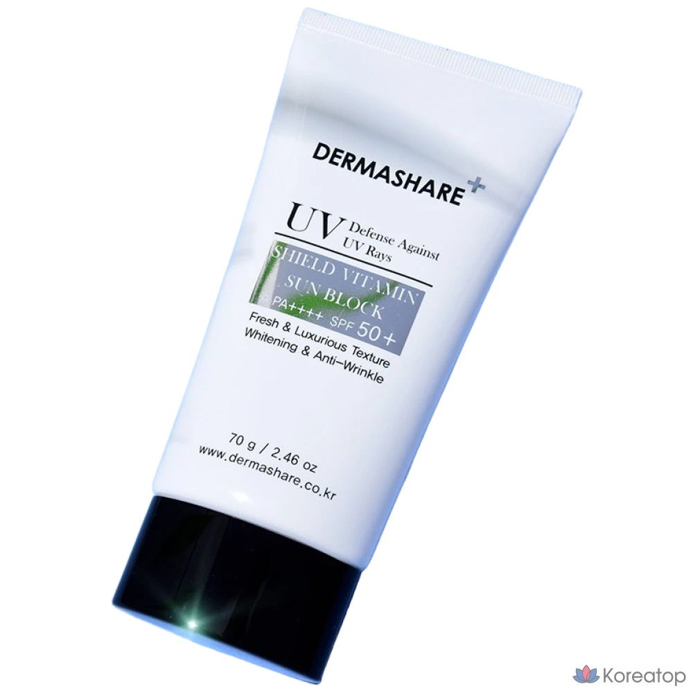 Солнцезащитный крем Dermashare UV Shield Vitamin Tone-Up Sunblock SPF50+ PA++++, 70 г, 1 шт.